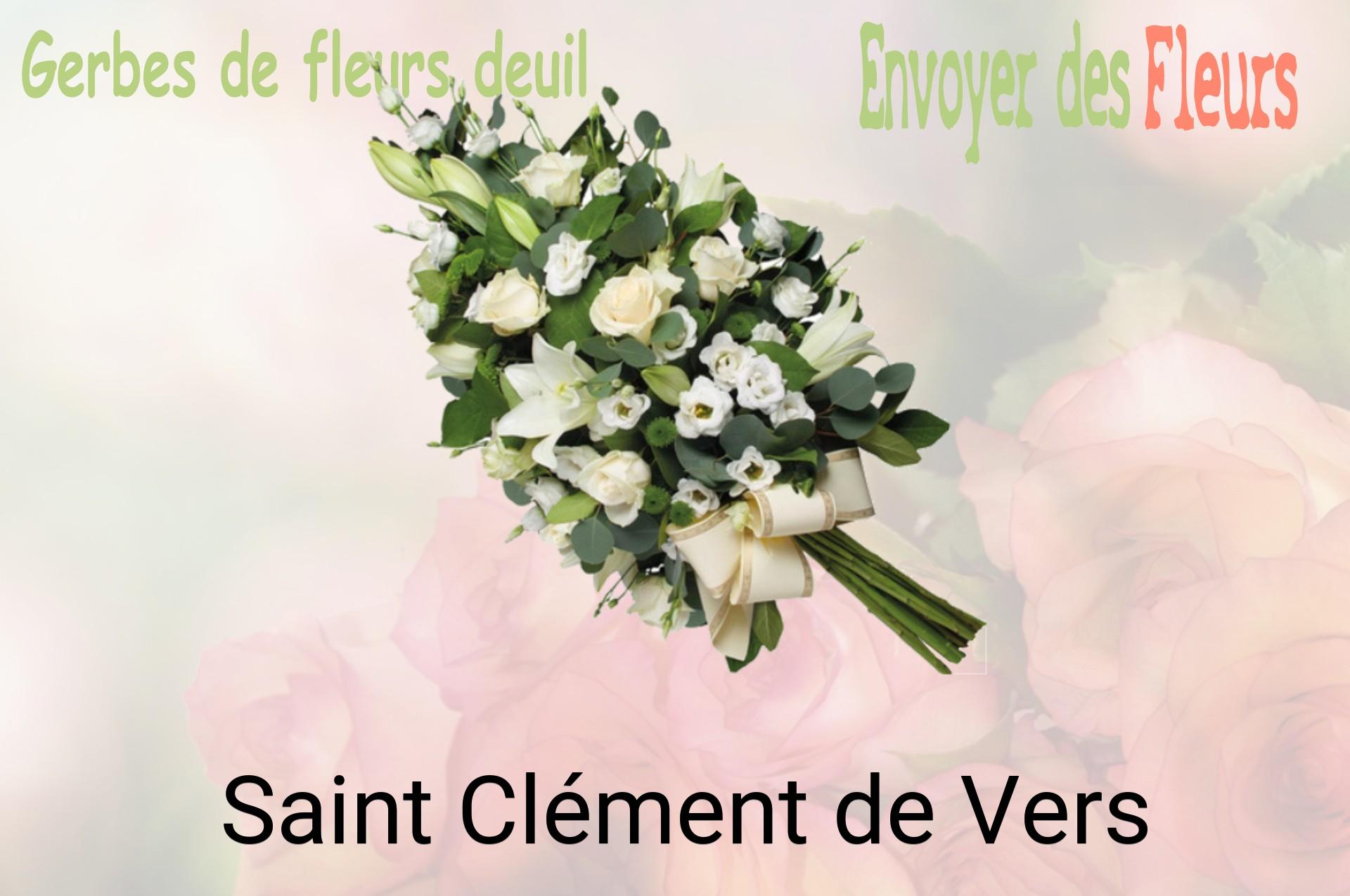 Gerbe de fleurs de deuil livrée à Saint-Clément-de-Vers